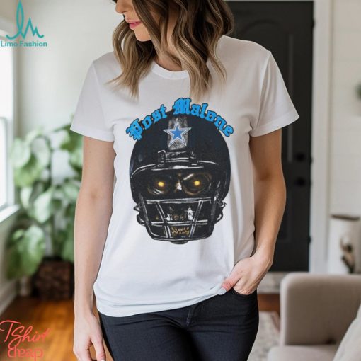 Post Malone X Dallas Cowboys skeleton helmet shirt