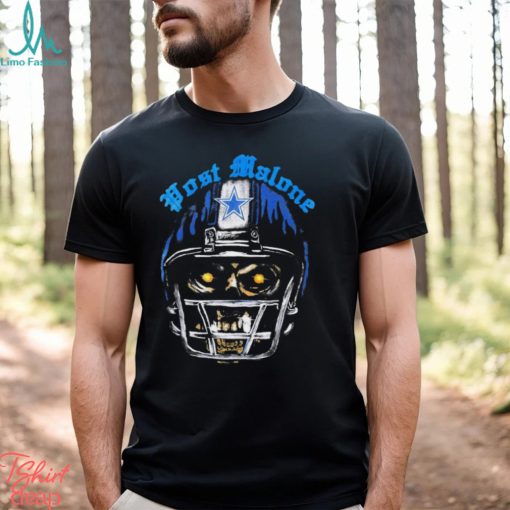 Post Malone X Dallas Cowboys skull helmet drip shirt