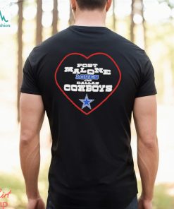 Post Malone loves the Dallas Cowboys heart dark shirt