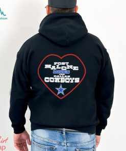 Post Malone loves the Dallas Cowboys heart dark shirt