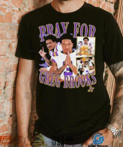 Pray for Greg Brooks picture collage shirt