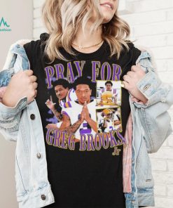 Pray for Greg Brooks picture collage shirt