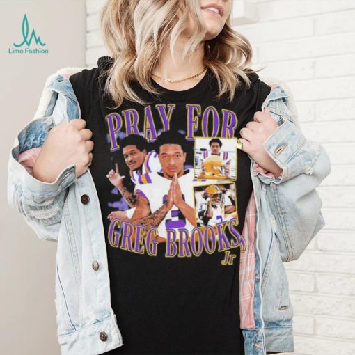 Pray for Greg Brooks picture collage shirt