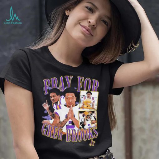 Pray for Greg Brooks picture collage shirt
