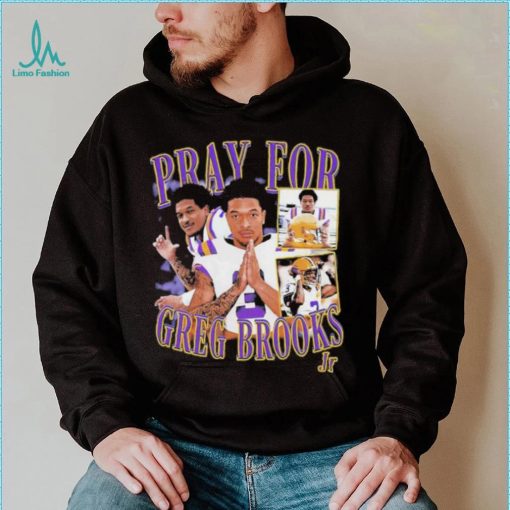Pray for Greg Brooks picture collage shirt