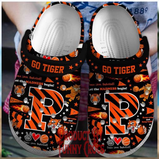 Princeton Tigers NCAA Black Crocs Shoes