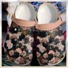 Pug Puppy Roses Flower Crocs