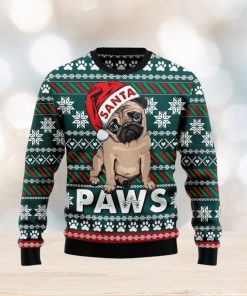 Pug Santa Paws Ugly Christmas Sweater, Custom Ugly Christmas Sweater