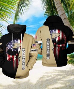 Purdue Boilermakers NCAA US Flag Skull 3D Printed Hoodie