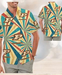 Purdue Boilermakers Retro Vintage Style Tropical Hawaiian Shirt