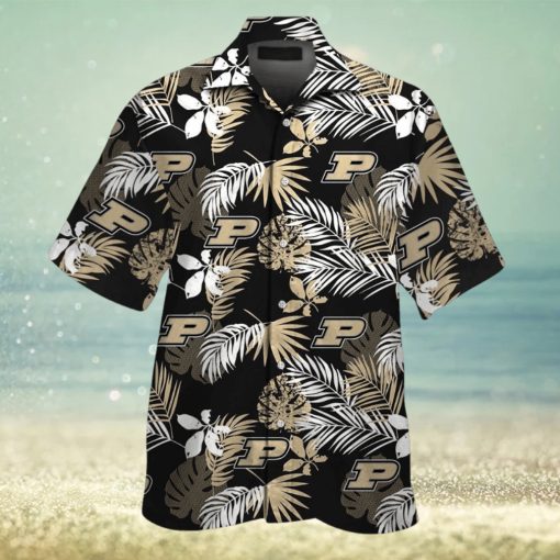 Purdue Boilermakers Short Sleeve Button Up Tropical Hawaiian Shirt VER025