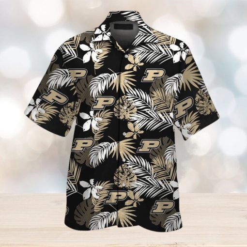 Purdue Boilermakers Short Sleeve Button Up Tropical Hawaiian Shirt VER025