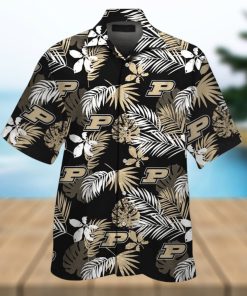 Purdue Boilermakers Short Sleeve Button Up Tropical Hawaiian Shirt