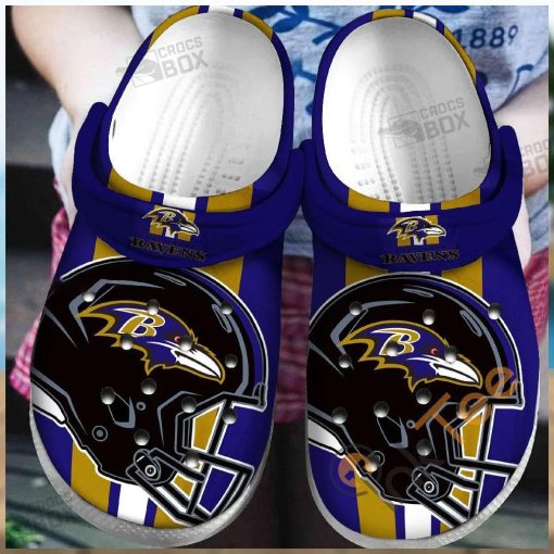 Purple And Black Baltimore Ravens Crocs