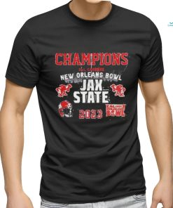 Quality Jacksonville State Gamecocks 2023 R+L Carriers New Orleans Bowl Champions Unisex T Shirt