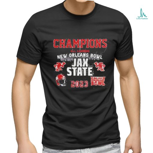 Quality Jacksonville State Gamecocks 2023 R+L Carriers New Orleans Bowl Champions Unisex T Shirt