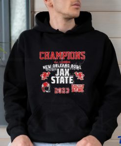 Quality Jacksonville State Gamecocks 2023 R+L Carriers New Orleans Bowl Champions Unisex T Shirt