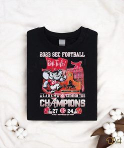 Quality SEC Football 2023 Roll Tide Alabama Crimson Tide Champions 27 24 Georgia Bulldogs Unisex T Shirt