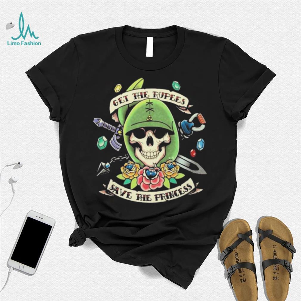 Questing for Life Skull Get The Rupees Save The Princess t shirt Questing for Life Skull Get The Rupees Save The Princess t shirt