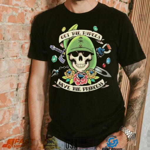 Questing for Life Skull Get The Rupees Save The Princess t shirt