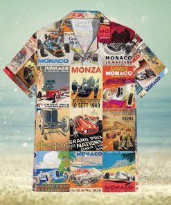 Racing Collage Summer Hawaiian Shirt