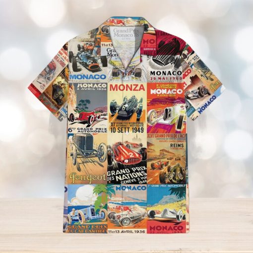 Racing Collage Summer Hawaiian Shirt