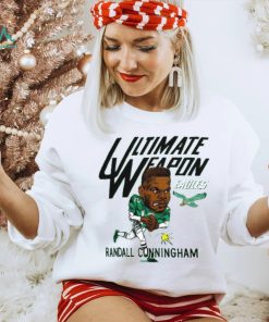 Randall Cunningham Philadelphia Eagles Homage Caricature Retired Player Tri Blend T Shirt