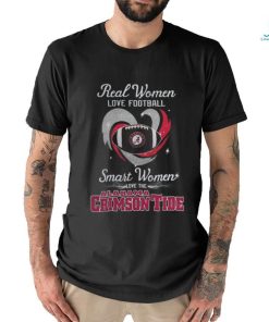 Real Women Love Football Smart Women Love The Alabama Crimson Tide T Shirt