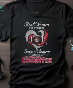 Real Women Love Football Smart Women Love The Alabama Crimson Tide T Shirt