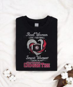 Real Women Love Football Smart Women Love The Alabama Crimson Tide T Shirt