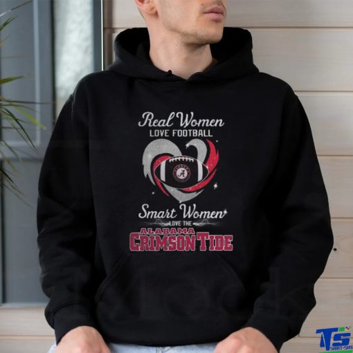 Real Women Love Football Smart Women Love The Alabama Crimson Tide T Shirt