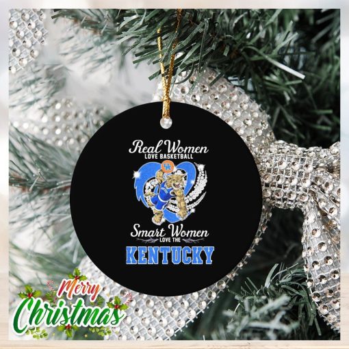 Real Women love basketball smart Women love the Kentucky Wildcats mascot heart diamond Ornament