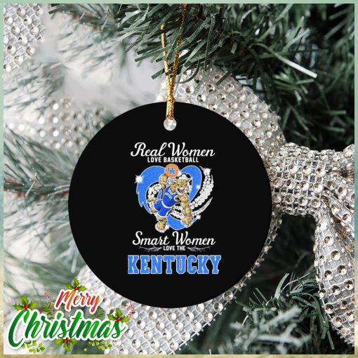 Real Women love basketball smart Women love the Kentucky Wildcats mascot heart diamond Ornament