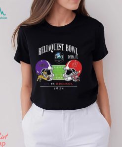Reliaquest Bowl Lsu Vs Wisconsin Raymond James Stadium Tampa Fl College Bowl Games 2023 2024 Head To Head Helmet T shirt