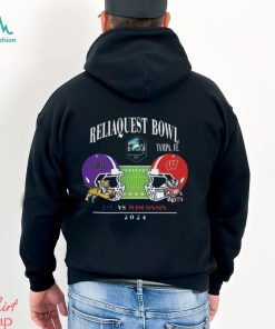 Reliaquest Bowl Lsu Vs Wisconsin Raymond James Stadium Tampa Fl College Bowl Games 2023 2024 Head To Head Helmet T shirt