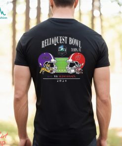 Reliaquest Bowl Lsu Vs Wisconsin Raymond James Stadium Tampa Fl College Bowl Games 2023 2024 Head To Head Helmet T shirt