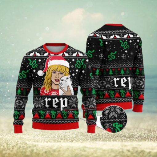 Rep Taylor Swift Knit Ugly Christmas Sweater