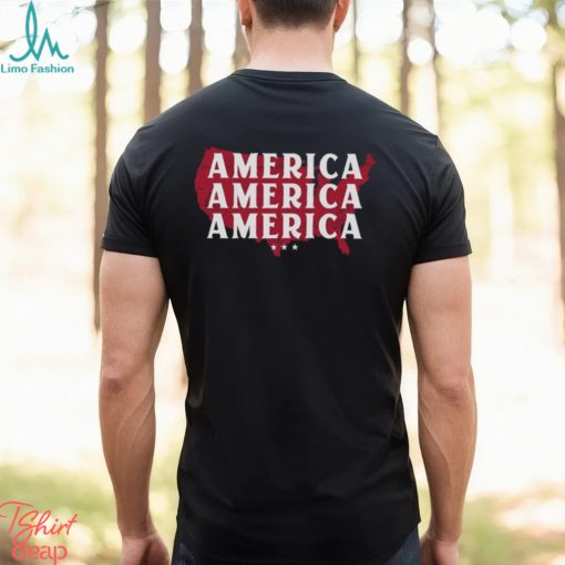 Repeating America Unisex Tee Christian Patriotic Religious Pro Trump Republican 2021 2024 Election T Shirt