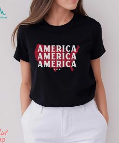 Repeating America Unisex Tee Christian Patriotic Religious Pro Trump Republican 2021 2024 Election T Shirt