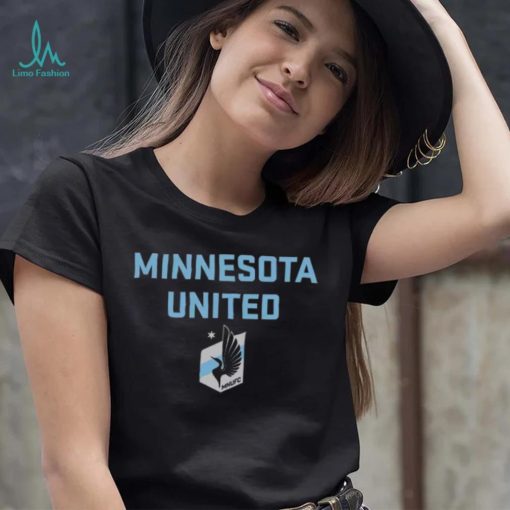 Retro Brand Youth Minnesota United FC Wordmark Black T Shirt