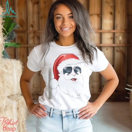 Retro Vintage Pink Santa Claus T shirt classique