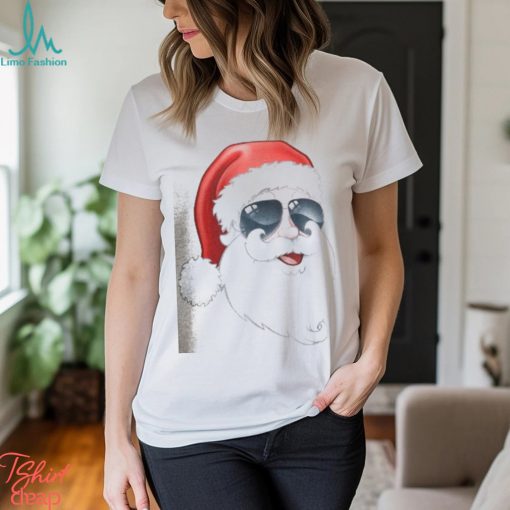 Retro Vintage Pink Santa Claus T shirt classique
