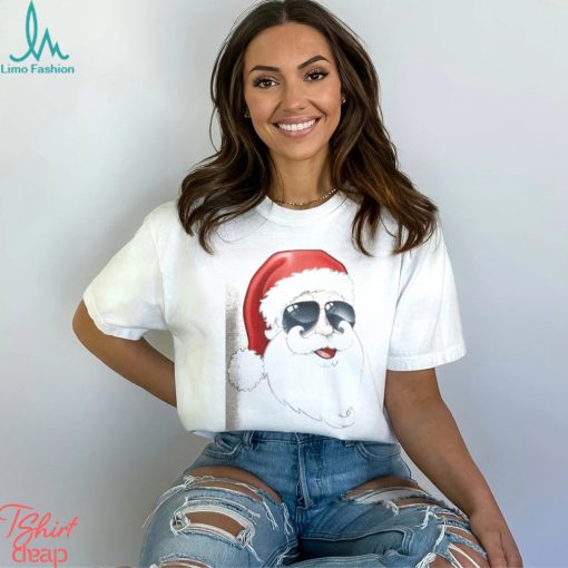 Retro Vintage Pink Santa Claus T shirt classique
