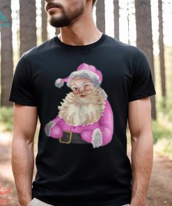 Retro vintage pink santa claus Vintage Christmas Retro Pink Santa Claus Women Girls Teens Sweatshirt T shirt