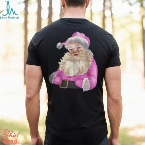 Retro vintage pink santa claus Vintage Christmas Retro Pink Santa Claus Women Girls Teens Sweatshirt T shirt