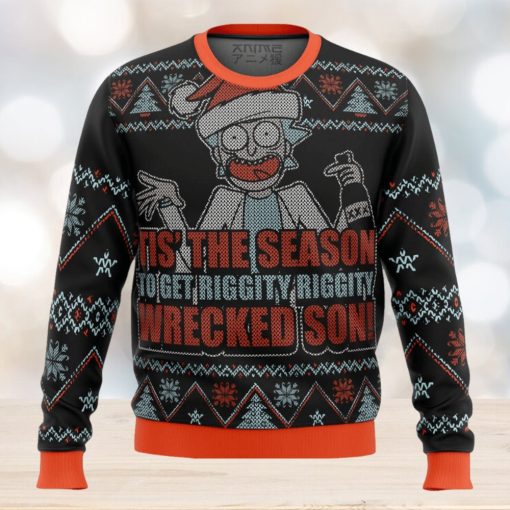 Rick And Morty Tis The Season Gifts For Family Christmas Holiday Ugly Sweater