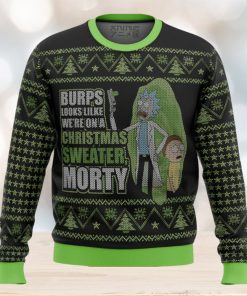 Rick And Morty We’re In A Xmas Sweater Gifts For Family Christmas Holiday Ugly Sweater