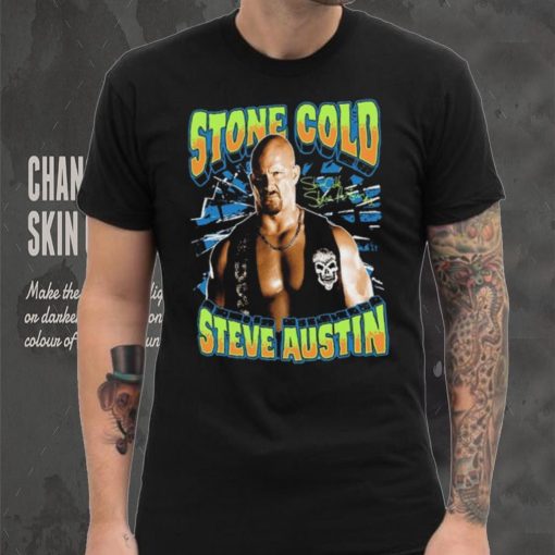 Ripple Junction Black Stone Cold Steve Austin Glow Ink T Shirt