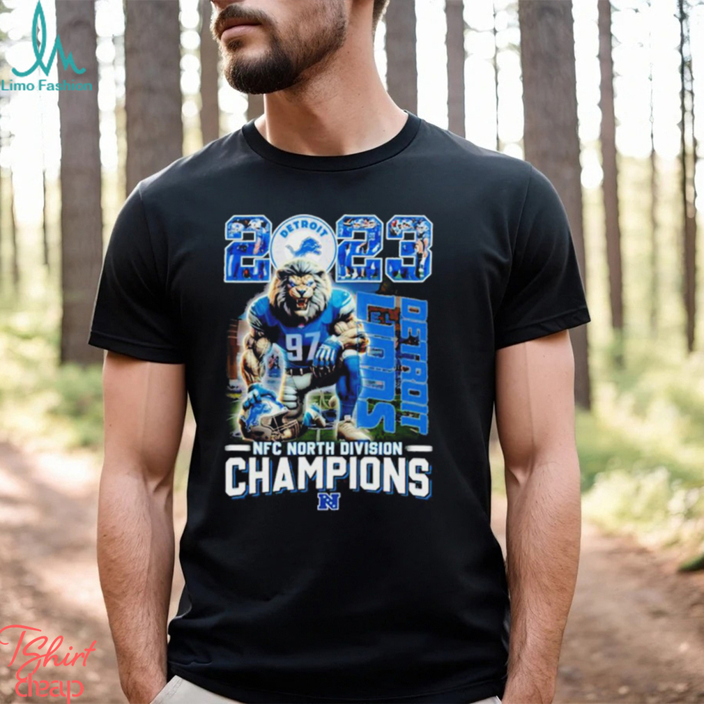 Roary Detroit Lions 2023 NFC North Division Champions Shirt Roary Detroit Lions 2023 NFC North Division Champions Shirt