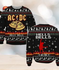 Rock Band Hells Bells Christmas Ugly Sweater